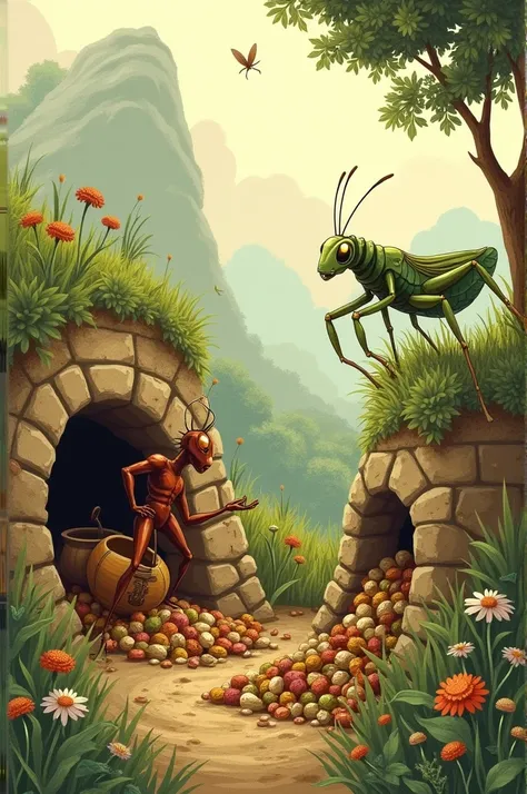 The Ant and the Grasshopper (Aesops Fables, Ancient Greece)
Lesson: Preparation and hard work during times of abundance can provide security during times of hardship. Hindi languages 