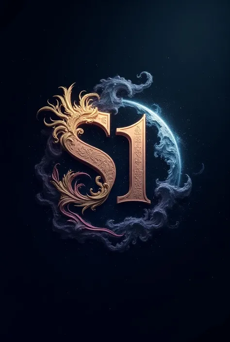 A logo the name is S1 with a engligh and have some Chinese detail font for an editor with high quality and have a gaming mode with a lot of high detail in space 