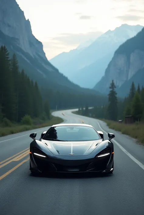 A sports car standing on road