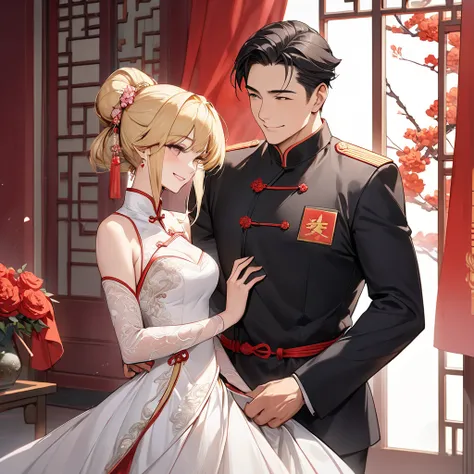  The woman who is a member of the Chinese Communist Party in body and mind is a beautiful blonde Fate Testarossa, wears a Chinese bridal dress, pledges absolute loyalty and love to a great Chinese Communist Party executive man, and they have a wedding and ...