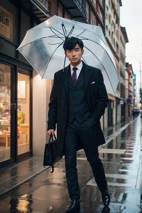 Man with an umbrella 