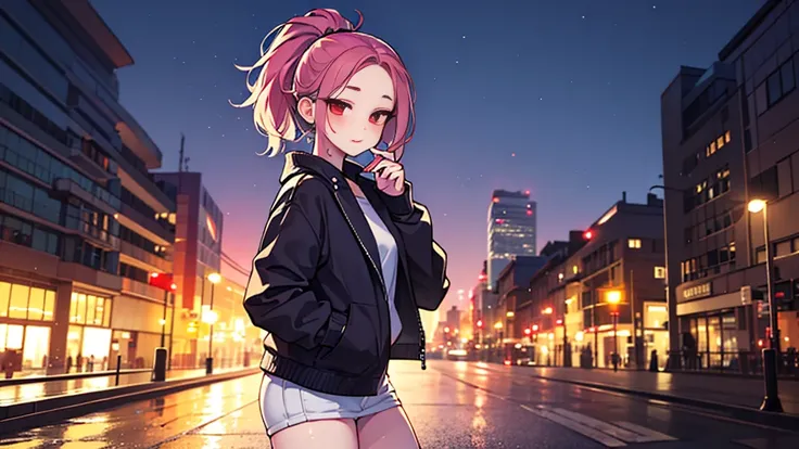 (masterpiece,  best quality , 8k), Idol appearance, Perfection of Fashion,  Korean makeup , Lip Tint, whole body, frontal, A faint smile,  Numerous Buildings , in the middle of the road, Downtown New York , Famous ,  Finely drawn , Realistic, Outdoor,  Ult...