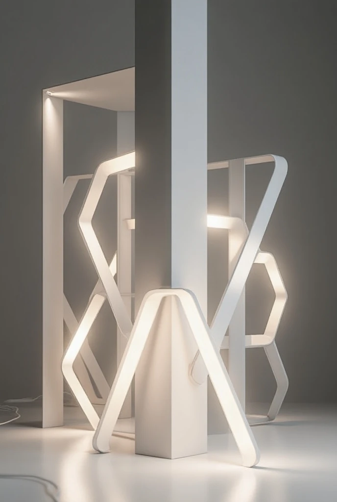 abstract lighting fixtures in geometric composition a composition