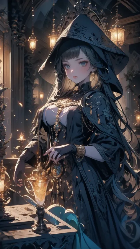 Ultra Wide Angle, Photo-realistic medieval gothic、A work depicting a new character born from the fusion of Spawn and Lady Death, people々, look. Black Ink Flow - a photorealistic masterpiece in 8k resolution - by Aaron Hawkey and Jeremy Mann - exquisitely d...