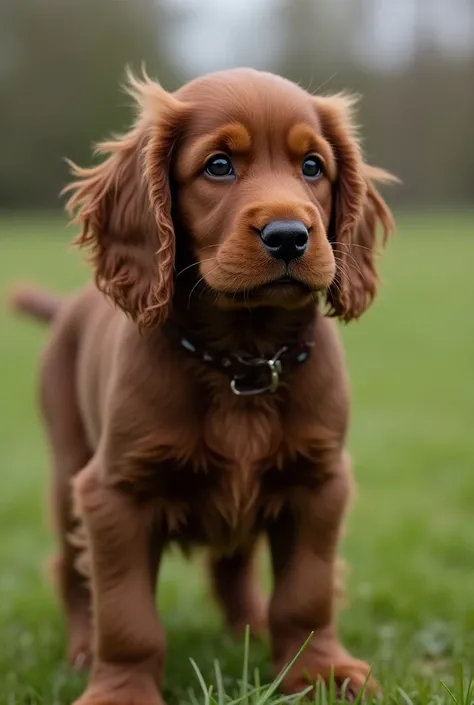 puppy patrol, Skye cocker spaniel, Female without uniform (focus on the character) detailed, The best quality, masterpiece, along with a dark brown male golden eagle 