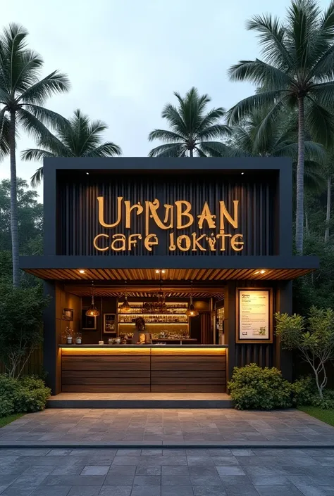 A cafe kiosk bar named URBAN CREW in kerala