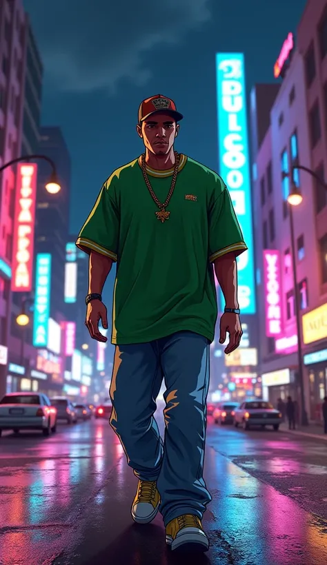 SJ from Gta San Andreas hit Vice City on the street 