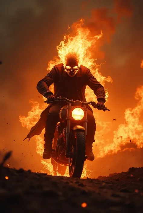 Ghost rider in fire 
