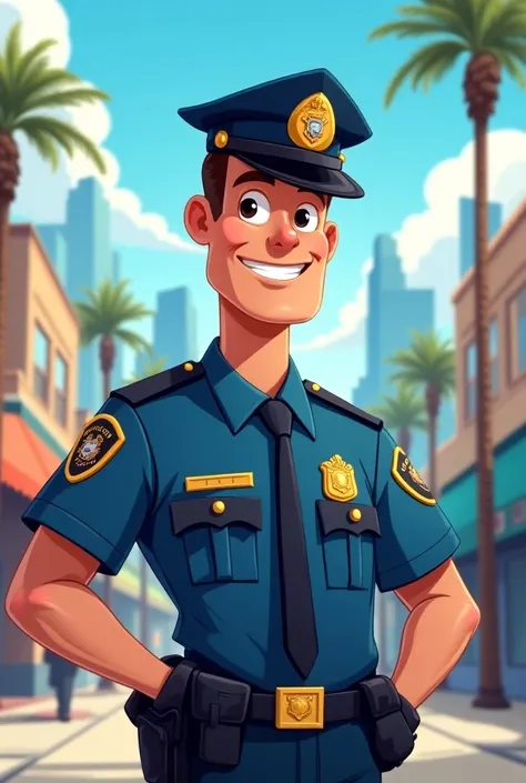 Los Angeles Police Officer cartoon
