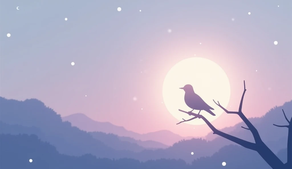 Thumbnail Prompt (Decent & Effective):

1. Background: Soft gradient transitioning from deep blue to light purple, representing the early morning sky.


2. Main Visual: A serene silhouette of a bird sitting on a branch or flying, in light grey or white.


...