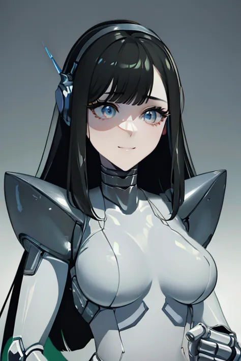 (masterpiece),(Highest quality),(Super detailed),(Best illustrations),(Best Shadow),(Absurd),(Detailed Background),(so beautiful), 16K, 8K, 4K,(Best Shadow),robotization,woman ,big bust,Robot Joint ,Metal skin,Black robot Suit,long hair,a black robot suit ...