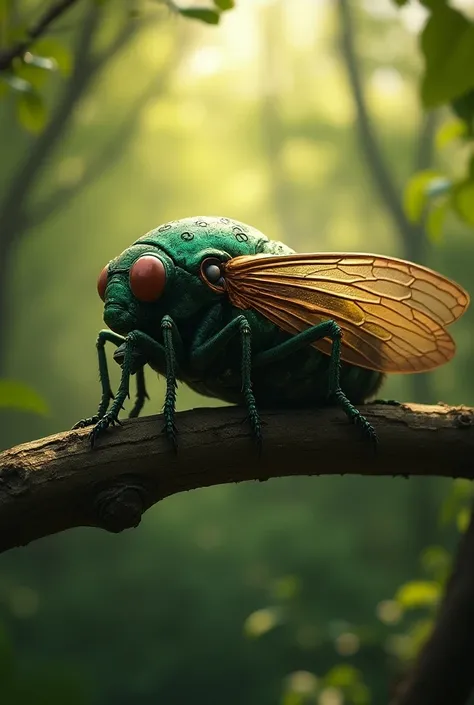 A very lazy cicada 