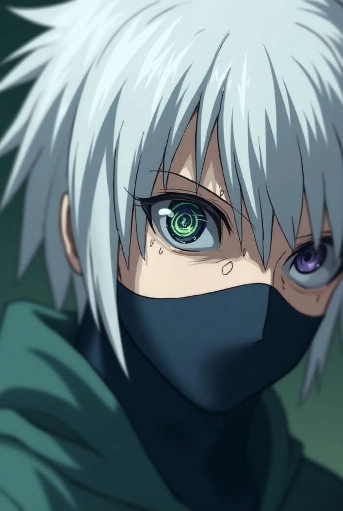 
Create me a character with pure white hair and purple eyes with the nonchalant acting and style and is a ninja in the hidden leaf village he has a kakki gankai that changes his eye color with a swirling like a shirikin in his eyes he has thus I don’t care...