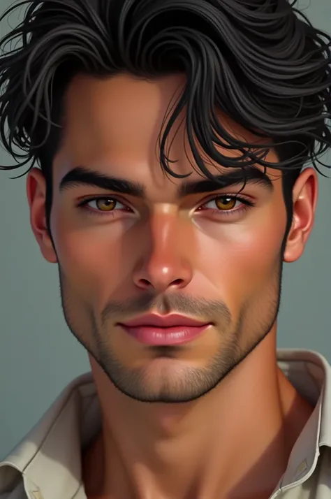 "Create a male influencer with the most exquisite and breathtakingly handsome features. His face should be symmetrical, the epitome of facial perfection. His jawline should be sharply defined, strong, and chiseled, creating a perfect balance with his smoot...