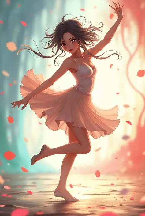 Video woman dancing anime