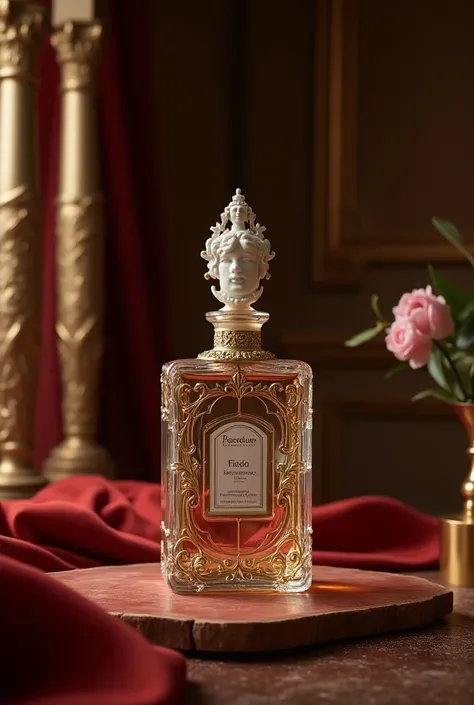 Make perfume packaging using Renaissance ideas