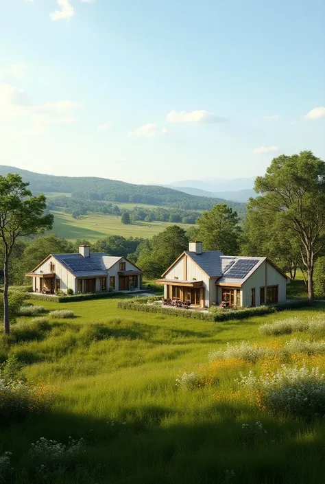 Some modern houses in countryside 