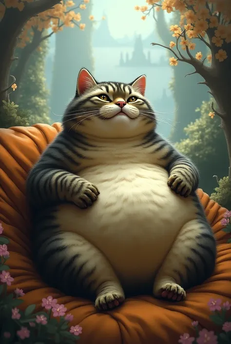 a fat cat, concept art, greg rutkowski