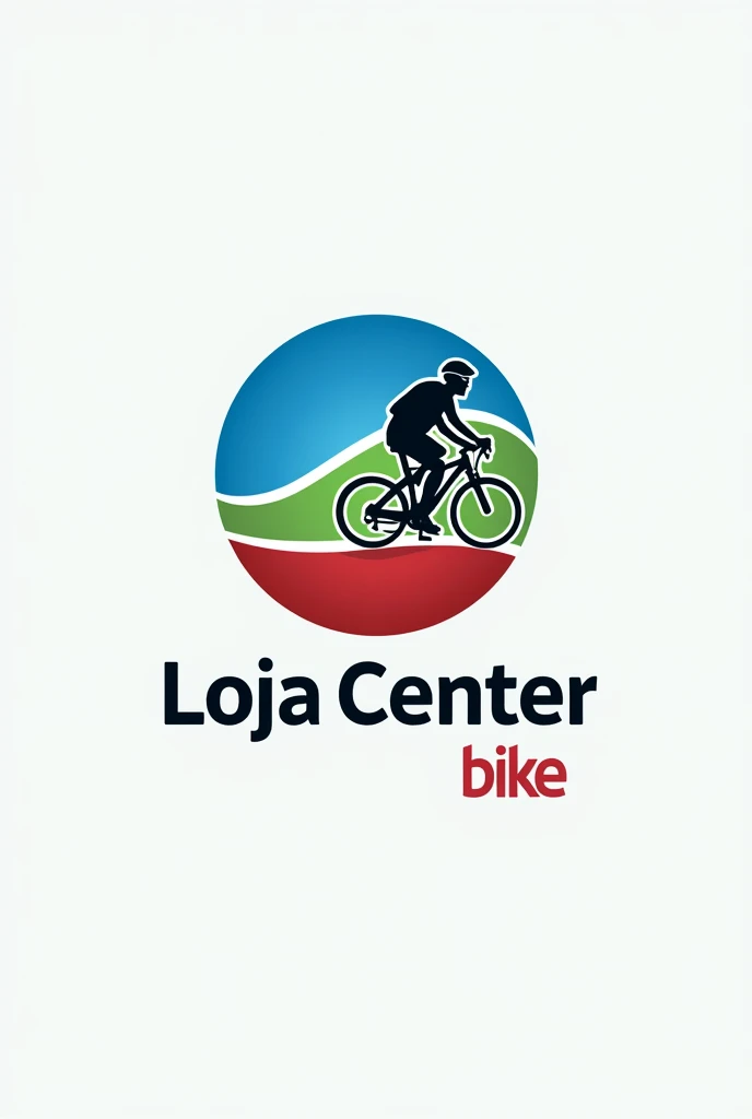  Create an iconic logo  ,  powerful attractor  ,  for a global company  ,  name Loja Center Bike    ,  very high professional marketing pattern  ,  focused on sales of sporting goods with colors :  blue , green red and white ,  that invokes the spirit of a...