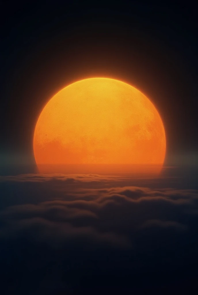 Display the Sun as seen from Earth’s surface. The Sun should appear yellowish or slightly orange, with Earths blue sky as the background, showing some atmospheric scattering effect."

