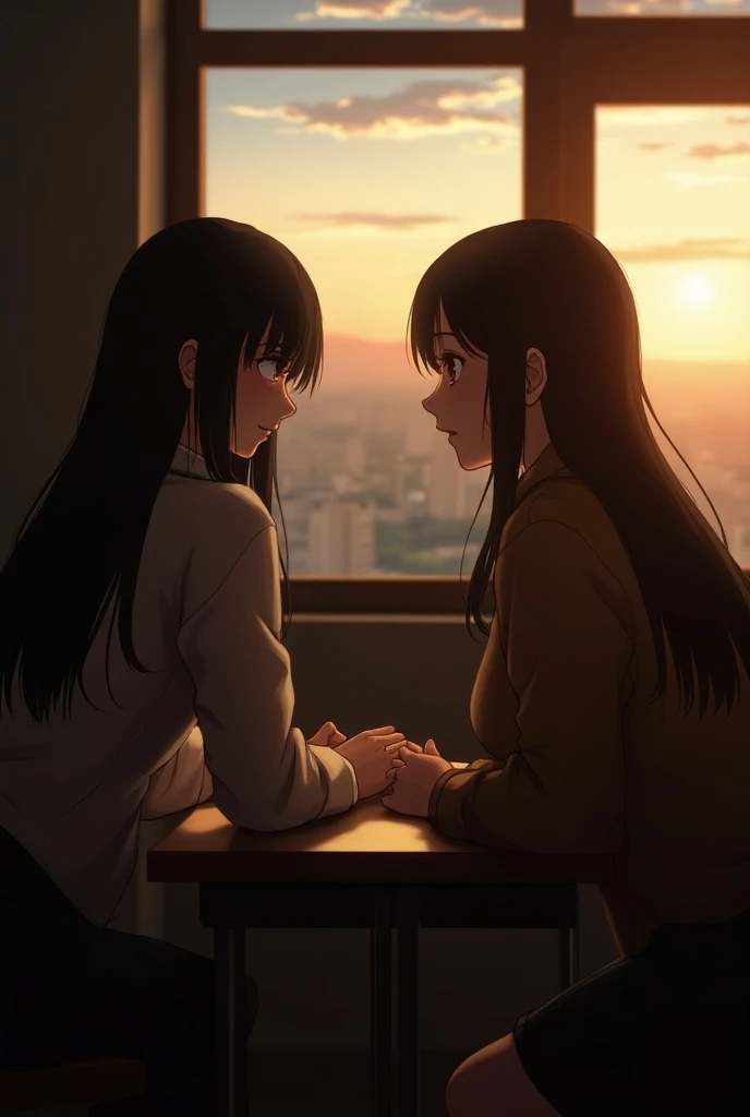 score_9, score_8_up, score_7_up, score_6_up, masterpiece,best quality,depth of field,nfsw,
Photorealistic, masters work, high definition, quiet atmosphere, distant view. Two female high school students have a secret conversation at a very close distance in...