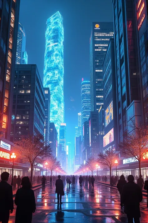 Streets with 3D lights