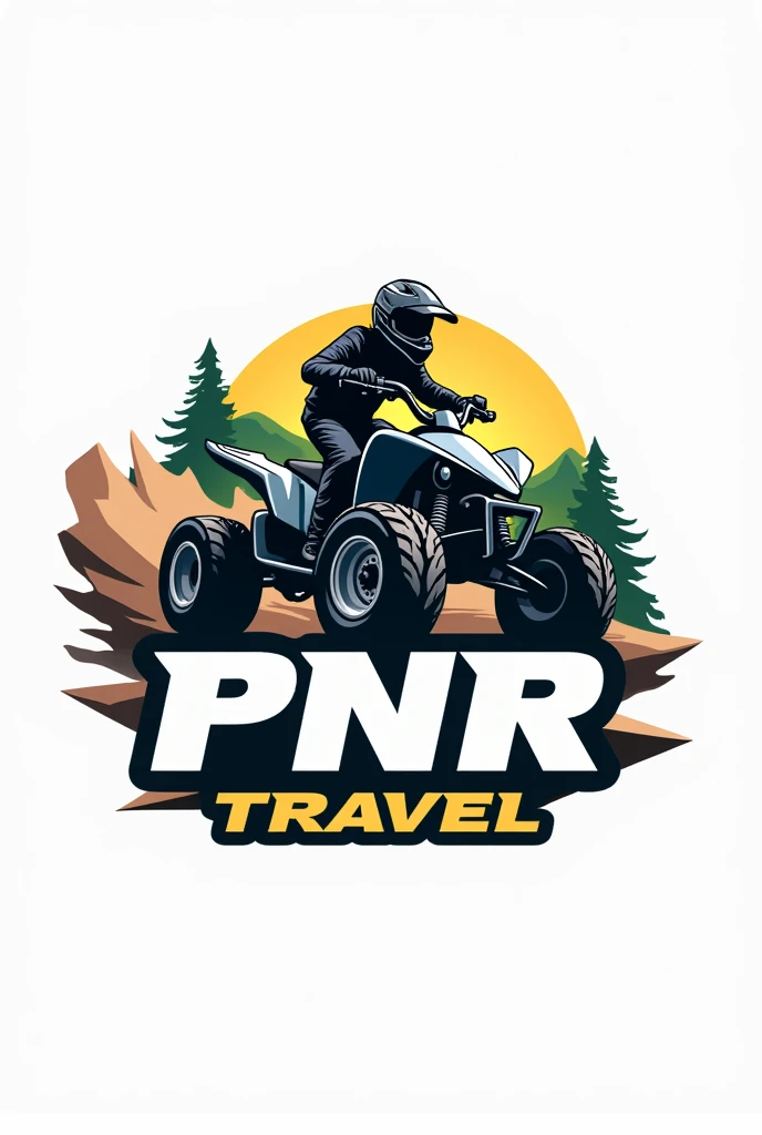 logo dune agence de location de quad au nom de PNR TRAVEL