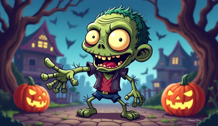 Boo! Boo! What will you do?
A zombie might ask if he can play too.
s cartoon 