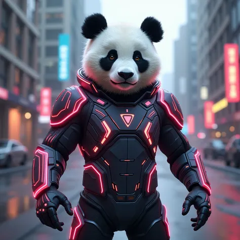 A real panda with flash costume design