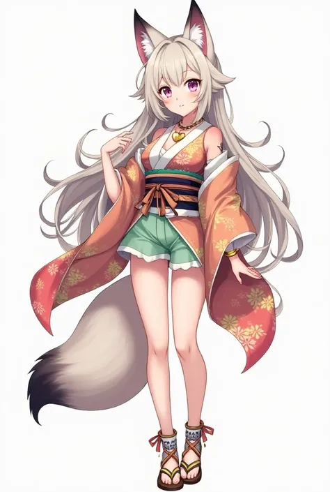  Here is the full description of Aiko ,  the Kitsune girl :

Name:  Aiko
Age :  ( apparently ,  she is already a century old )
Height: 1, 60m
Personality : Aiko is  divertida e moleca,  with a touch of mischievous charm .  She has a cheerful energy and is ...