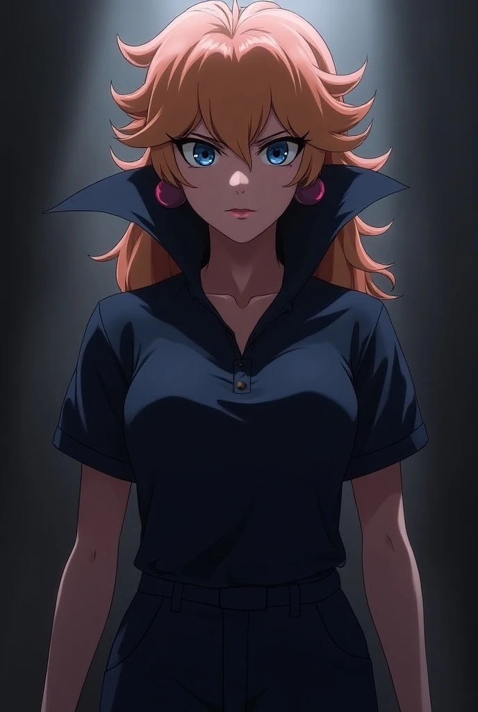 Anime, Shadow Queen Peach wearing a Massive Popped Collar Polo