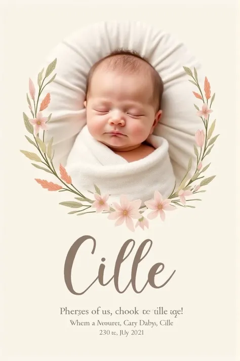 Een geboortekaartje voor baby Cille