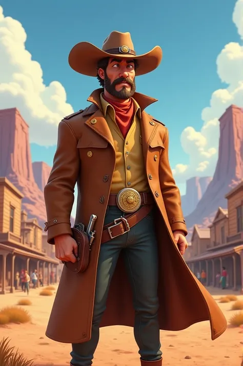 Create an animated person who is a sheriff 