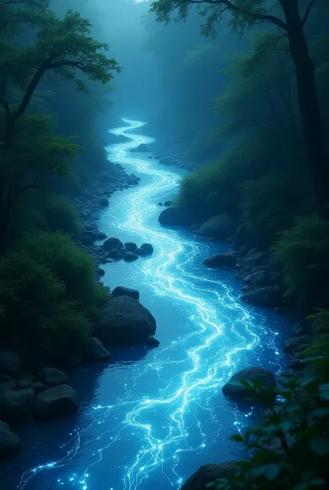 A river with extraordinary beauty that flows with otherworldly glow