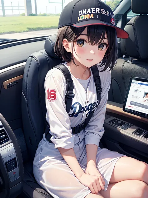 Shohei Ohtani、 Dodgers、car seat cover、 cute woman 