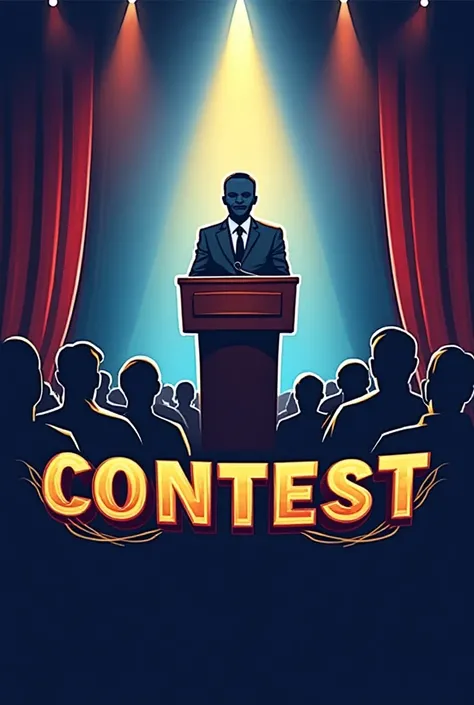 buat kan saya logo tentang public speaking contest