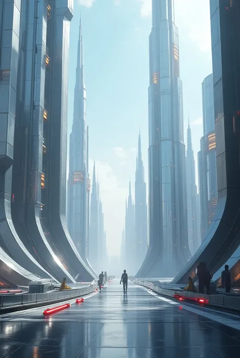  lyrics, 8K ultra HD, futuristic environment with metal towers 