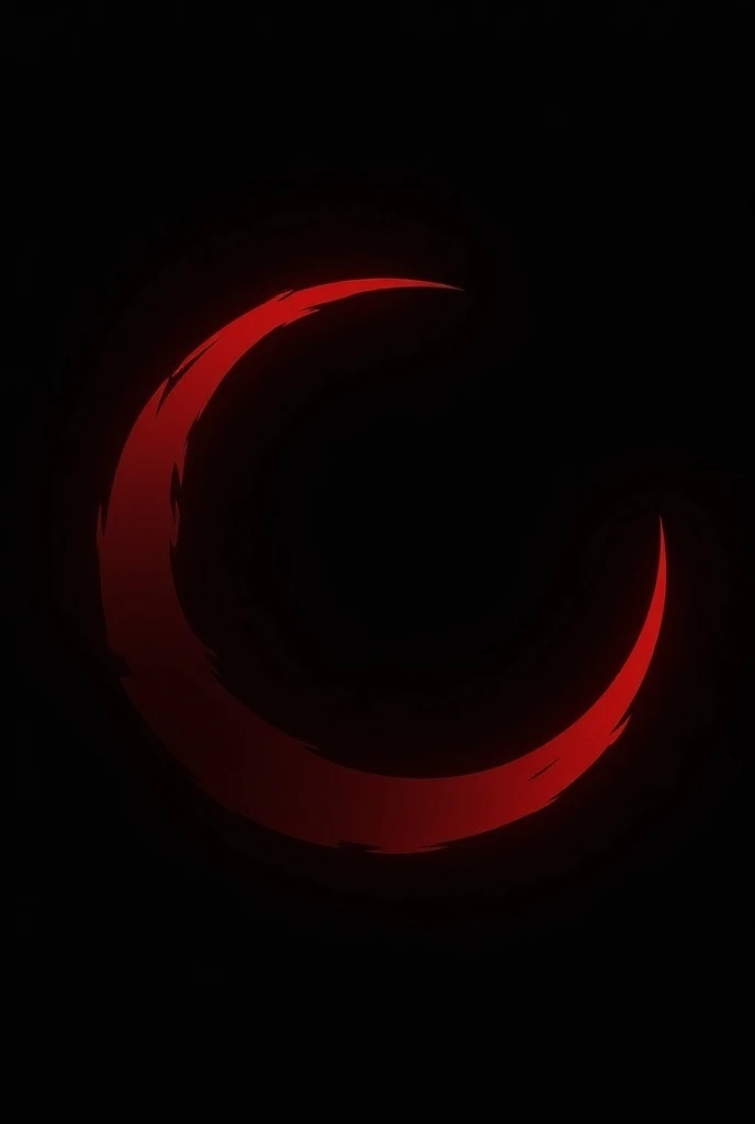 Simple image 
Red Crescent 
colour: Black and red 
Style : dark, scary, siniestro, terror