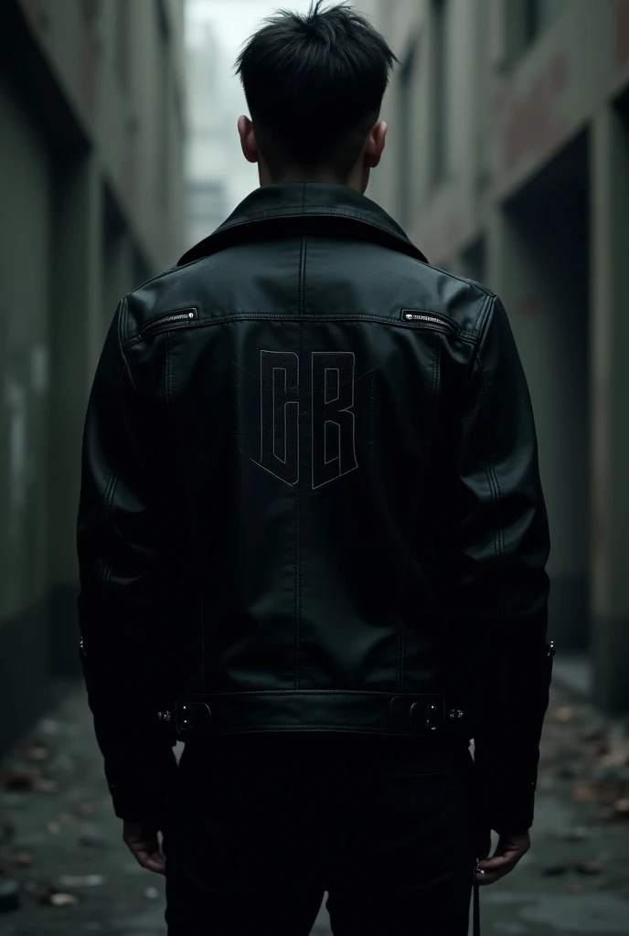 Gothic black jacket with a logo on the back that says SOFIA 