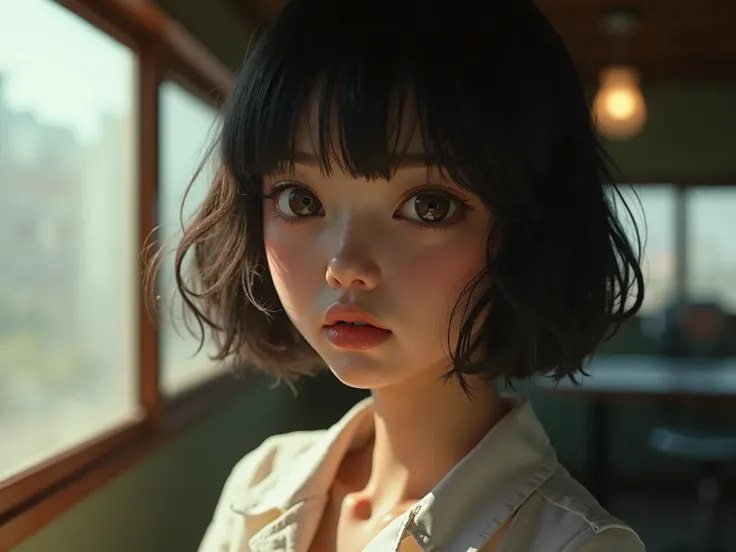 泣き出しそうだよ, ANTI ANTI GENERATION, ultra realistic, High End Photography, cinematic lighting, highly detailed, best quality, masterpiece, smooth, sharp focus, A fusion of the styles of Katsuya Terada, Range Murata, Akiman and JUNNY.