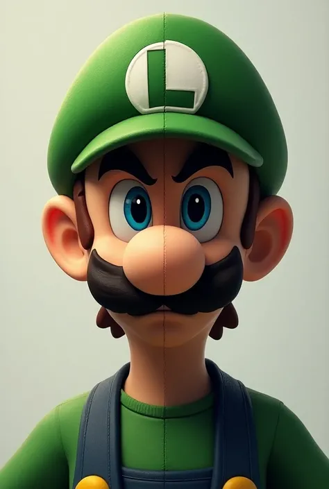 Un portrait double, luigi gentil et luigi méchant 
