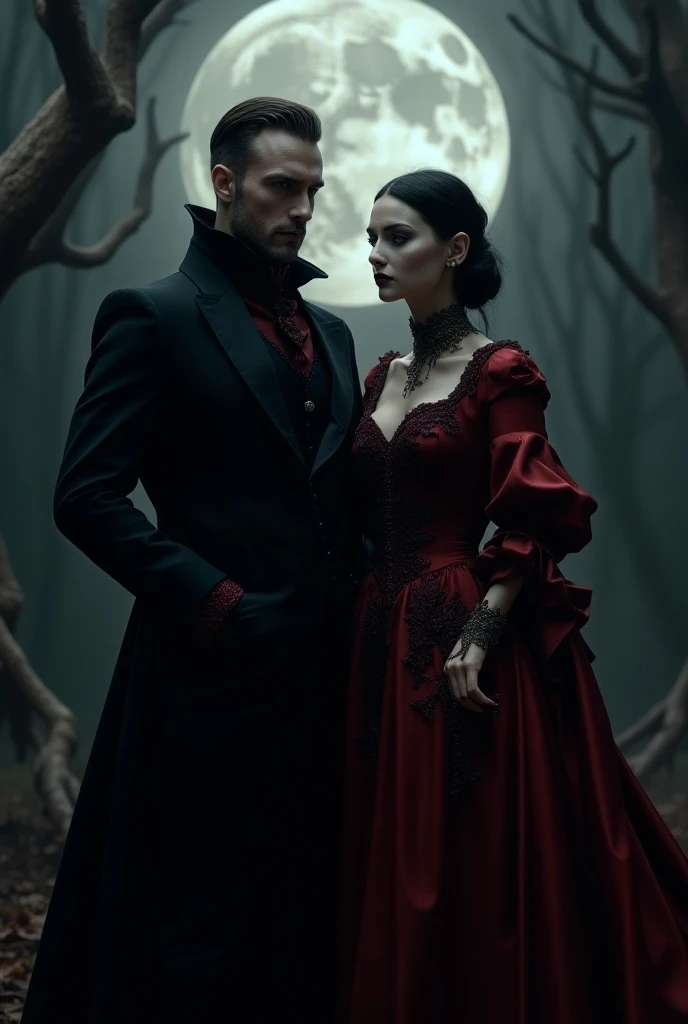 Baron und Baroness von Demon, with spooky background 