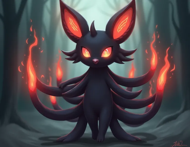 Imagine a "Kitsune Banette ":  a version of Banette that takes inspiration from the Japanese kitsune .  This Pokémon could have traits such as multiple tails ,  maybe up to nine ,  each symbolizing its supernatural power and abilities .  Like kitsune ,  co...