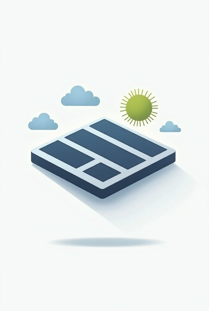 A solar panel logo 