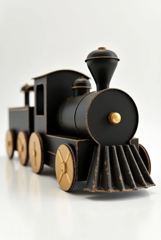 Black and gold cardboard box train for 10 ren