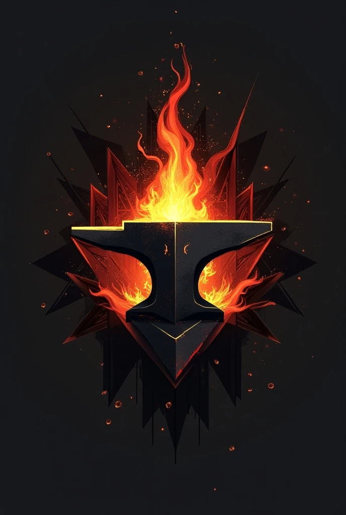 Generate a logo where the forge is related 
The coup 