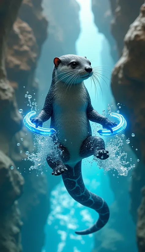 Aquarius, an anthropomorphic otter, floats effortlessly through the artificial rivers of a cyber-city.
Her sleek, amphibious body is adorned with holographic tattoos that pulse in sync with the citys energy grid.
She wields a pair of ionized water blades a...