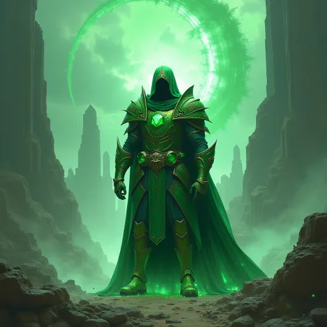  Make more variations of the previous image, But with the green armor 