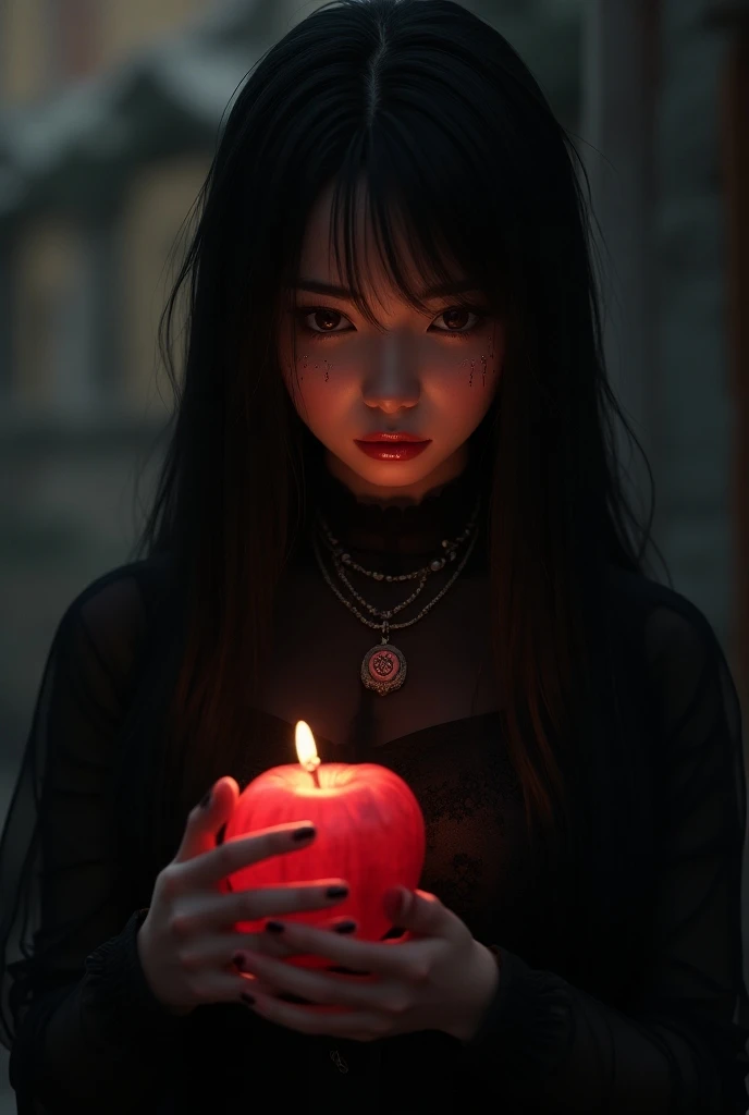 ((RAW Photo), absurd, (absurdresolution)), masterpiece, best quality, (Extremely detailed 8k unity CG wallpaper), (best illustration), (best shadow), Realistic lighting, beautiful detailed glow, ((21 years old)), girl, long black hair, black queen, accesso...