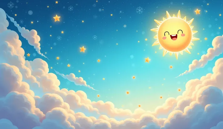 Cute big and shinning sky for toddlers 